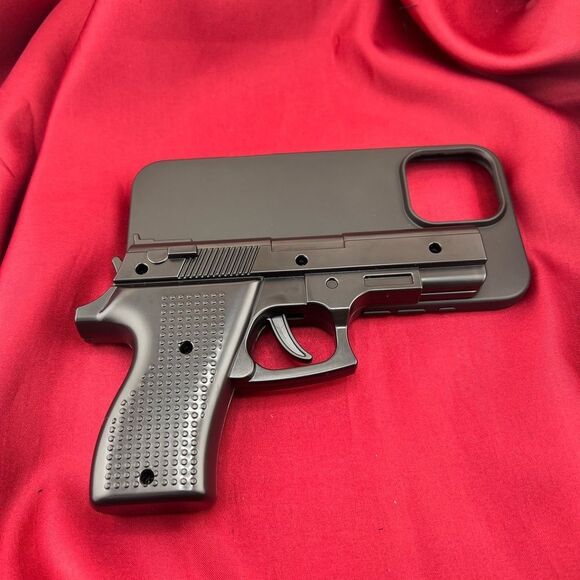 Black Gun-Shaped Phone Case for Iphone 16 Pro Max - Picture 5 of 8